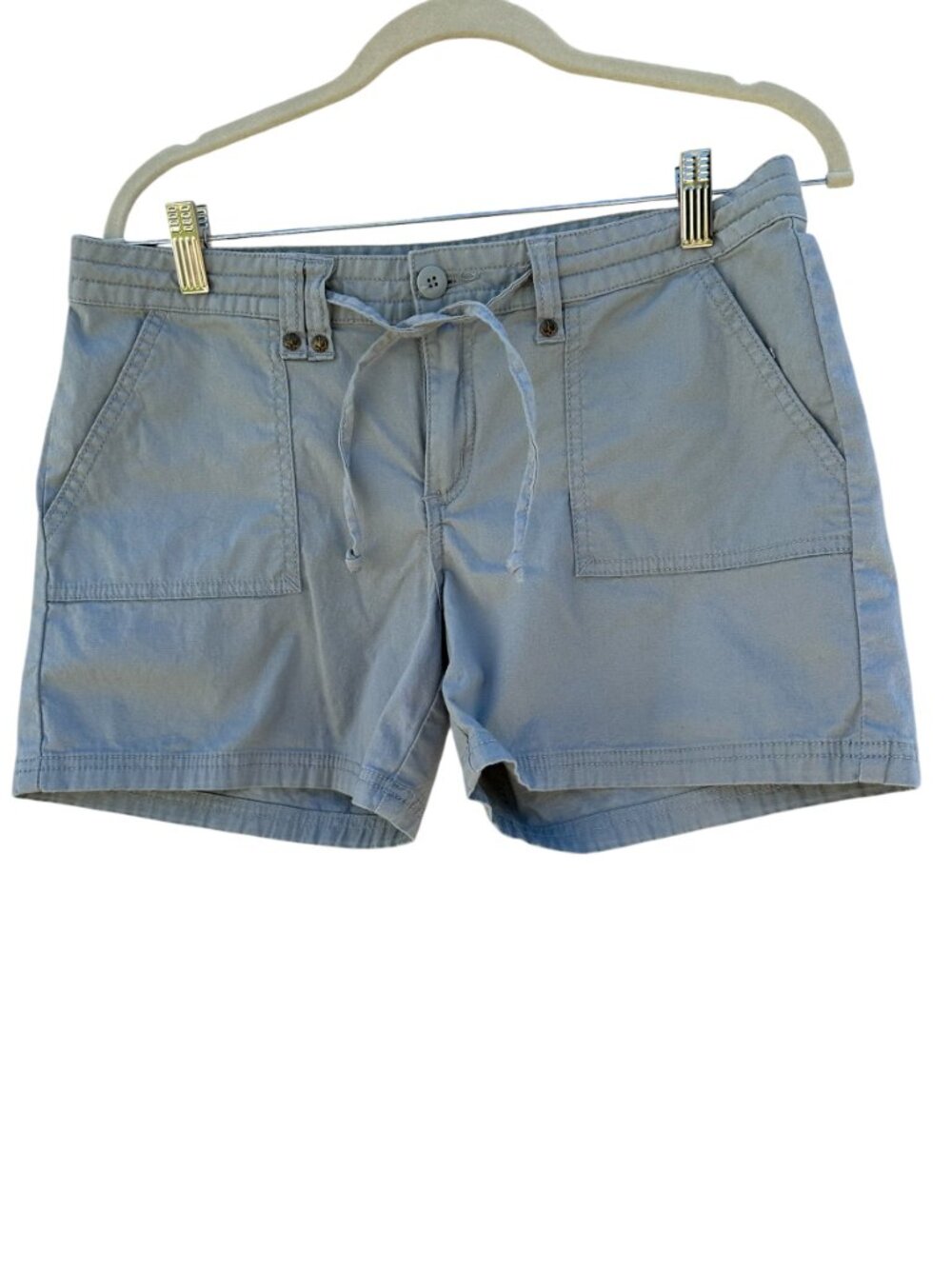 prAna Breathe Vintage Organic Cotton Gray Utility Hiking Cargo Shorts Size 8